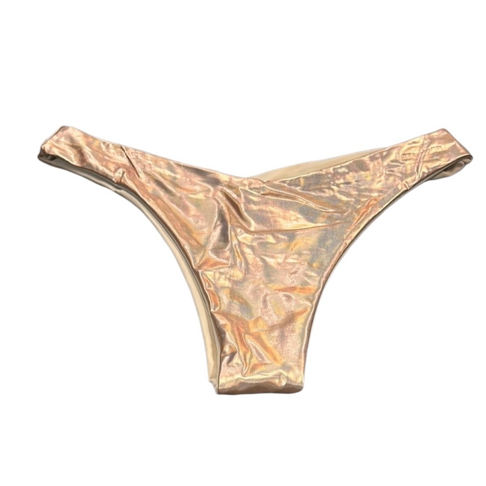 Gabriela Pires Pink Metallic Bikini Bottom